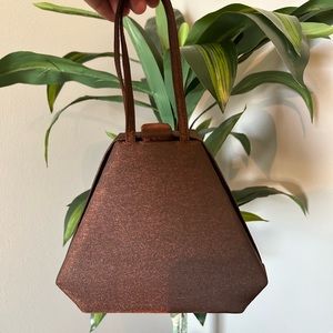 Unique Brown Triangle shaped purse